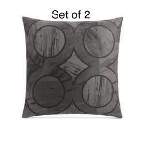 Hotel Collection Set Of 2 Euro Sham Marble Geo 100% Pima Cotton Shams